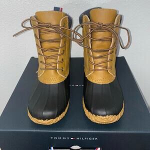 Tommy Hilfiger Brown and Black Winter Boots